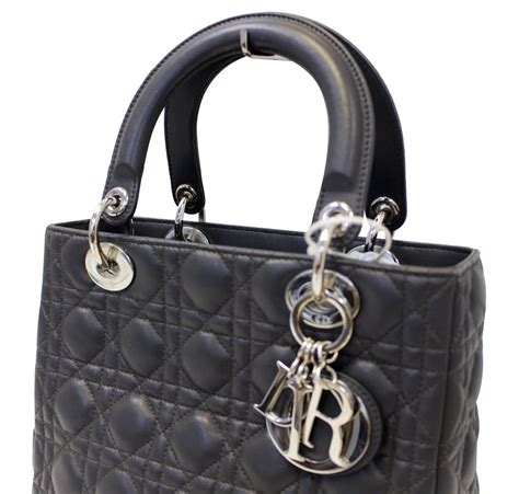 lady dior black lambskin medium|Medium Lady Dior Bag Black Cannage Lambskin .